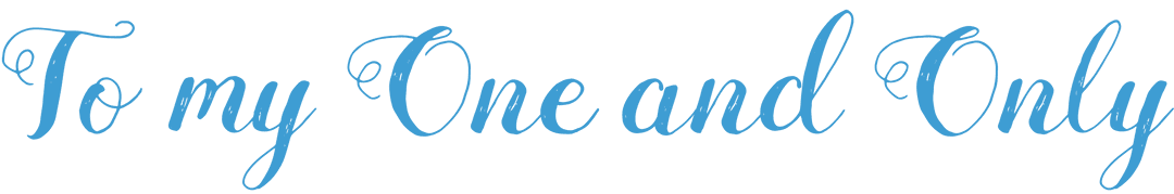 Romantic Script in Blue Text on Transparent Background