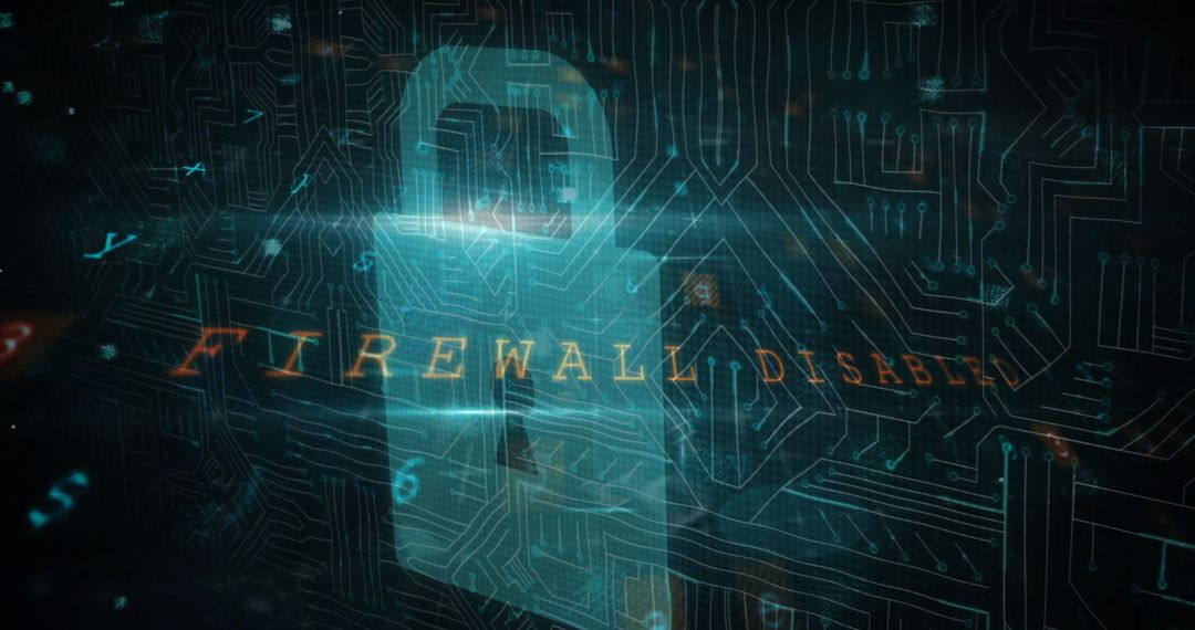 Digital Firewall Protection and Cyber Security Concept