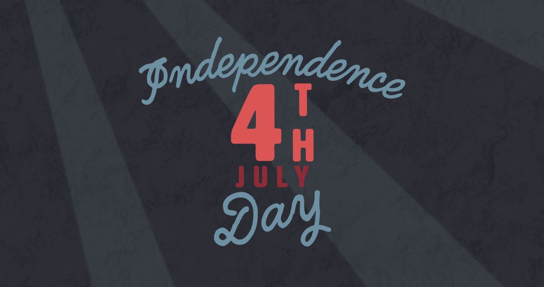 Independence Day Celebration Text on Gray Background
