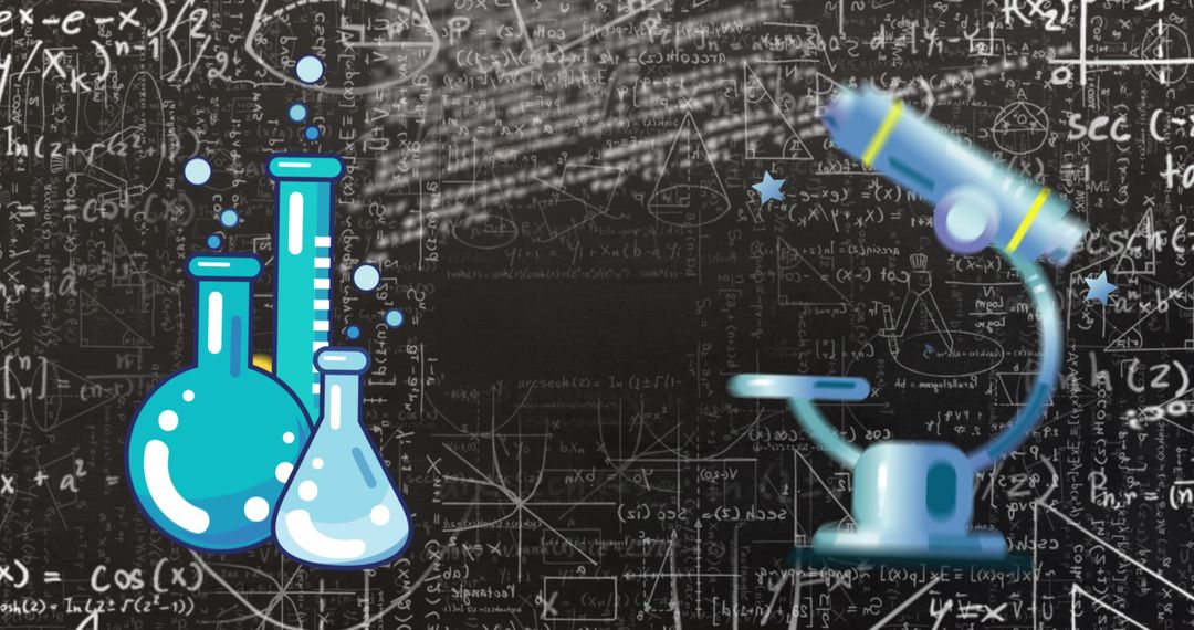 Scientific Exploration with Laboratory Icons on Mathematical Background