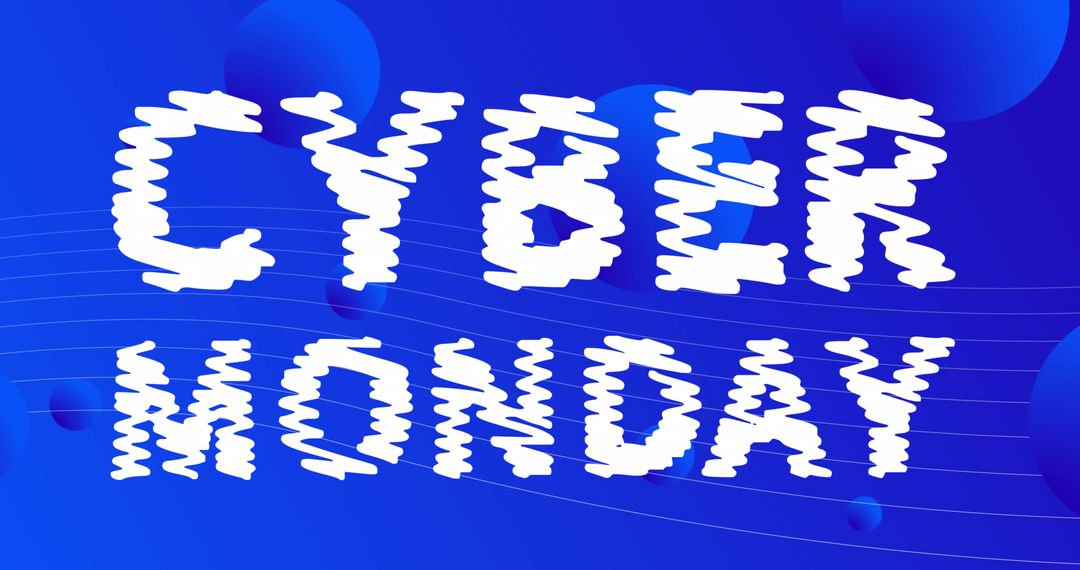 Cyber Monday Sale Frenzy Digital Design with Retro Typography