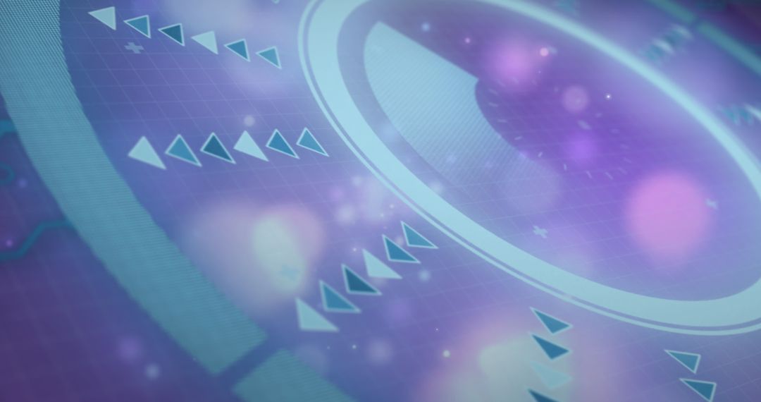 Futuristic Digital Interface with Scanning Patterns