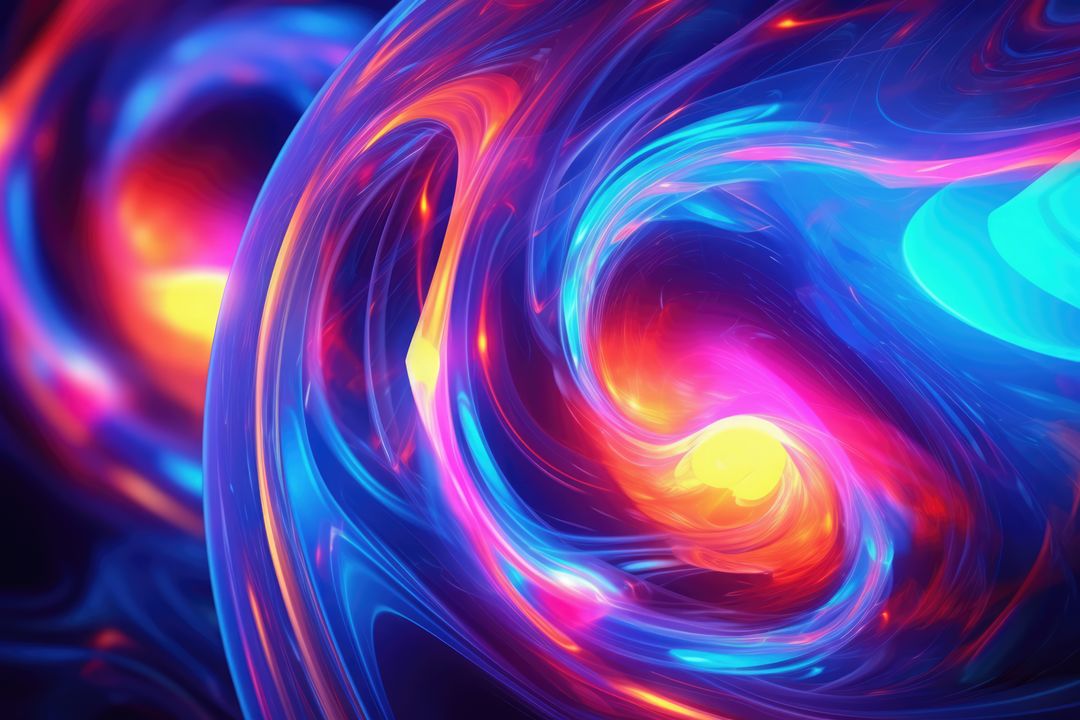 Multi coloured neon waves background, created using generative ai technology - Free Images, Stock Photos and Pictures on Pikwizard.com