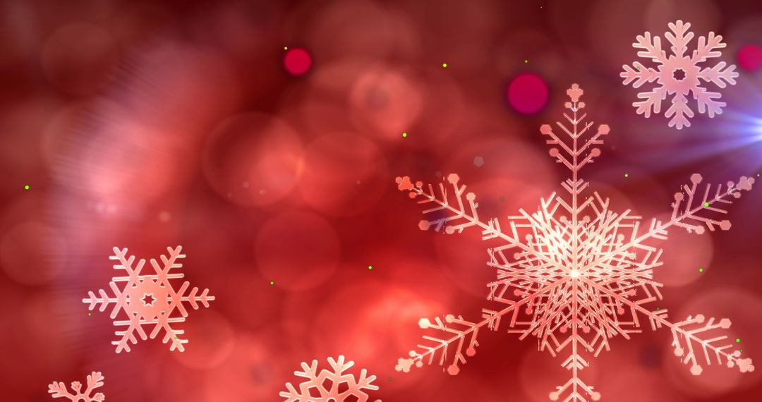 Elegant Red Holiday Background with Snowflakes