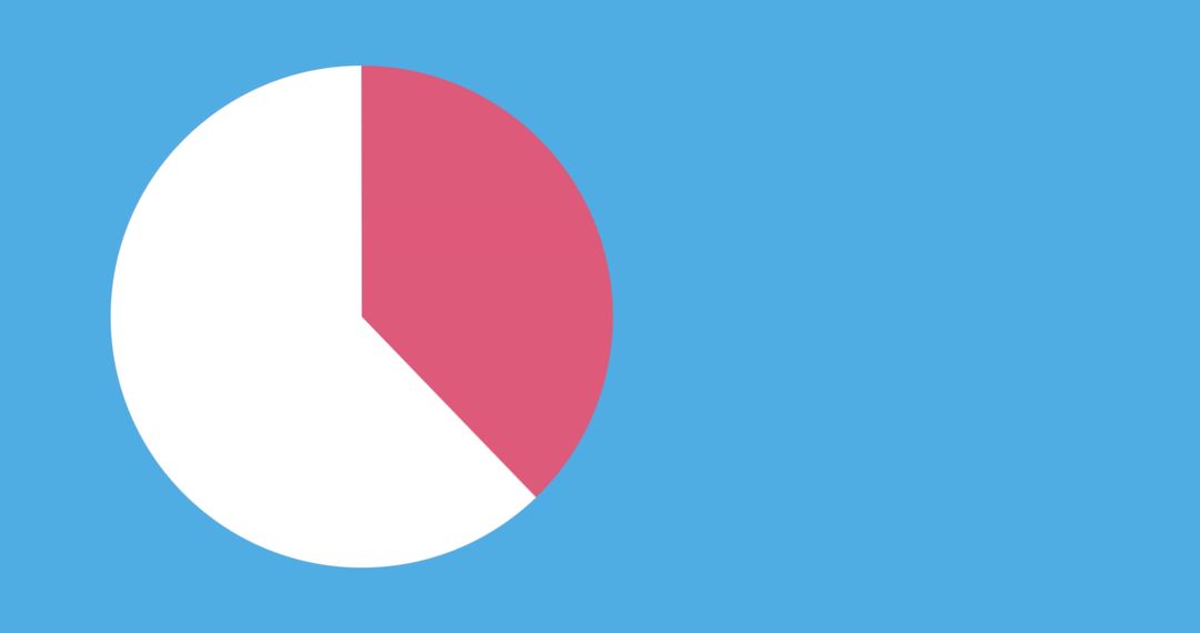 Minimalist Blue and Red Pie Chart Graphic