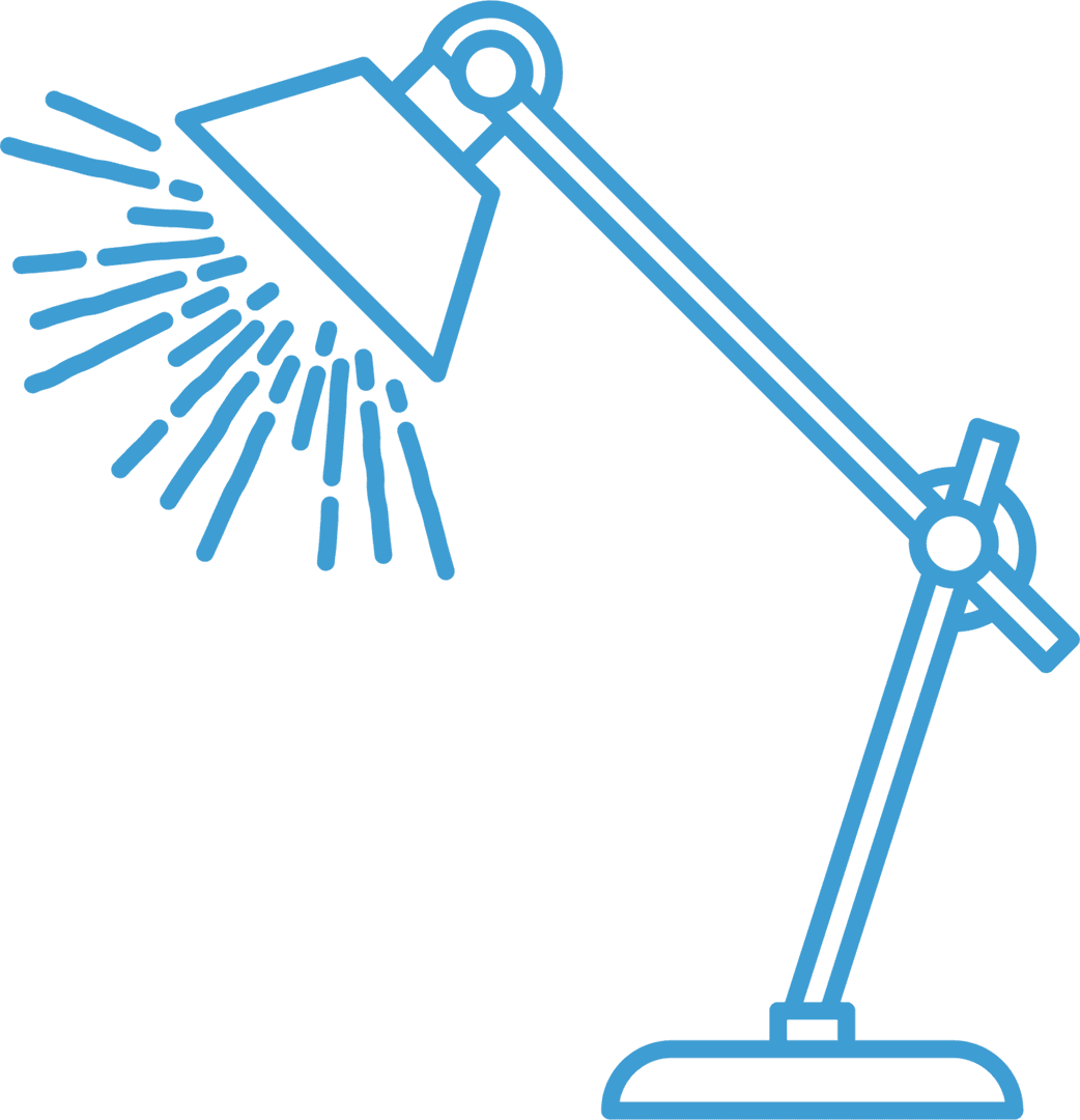 Digital PNG Illustration of Desk Lamp with Transparent Background