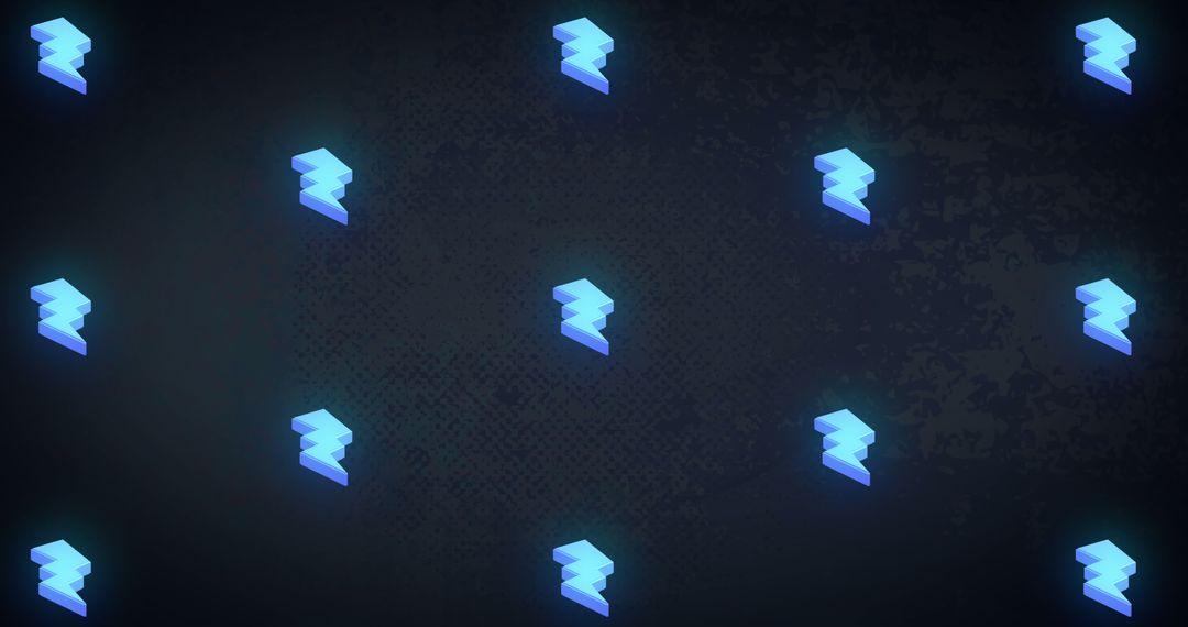Abstract Blue Lightning Bolt Pattern on Dark Background