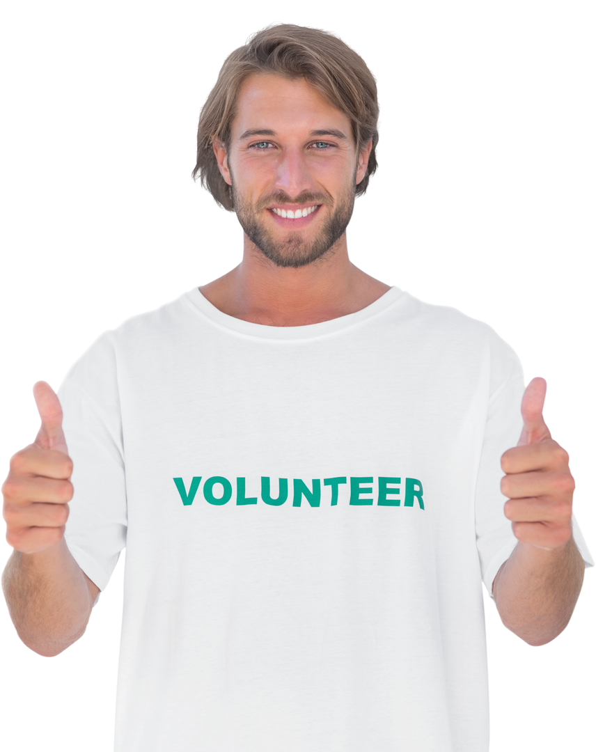 Transparent Happy Volunteer Man Giving Thumbs Up - Download Free Stock Images Pikwizard.com