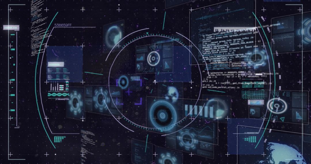 Digital interface with holographic elements and coding patterns