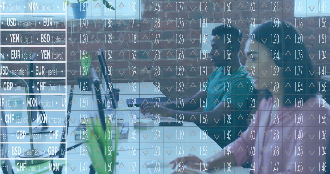 Professional Team Analyzing Financial Data in Modern Office