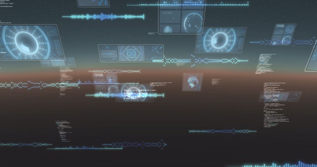 futuristic digital interfaces displaying data analyses - Free Images, Stock Photos and Pictures on Pikwizard.com