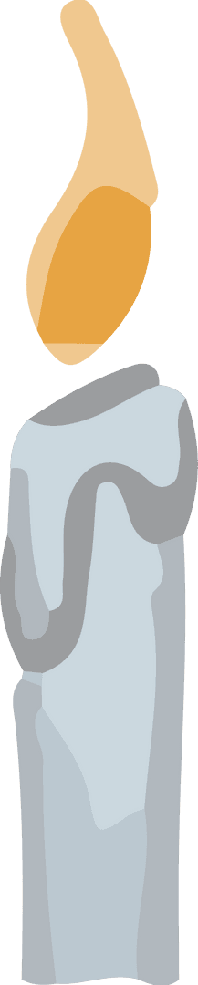 Disposable Lighter Transparent Design with Curved Flame in Flat Style