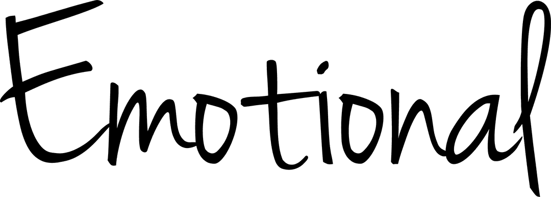 Emotive Handwritten Text on Transparent Background Illustration