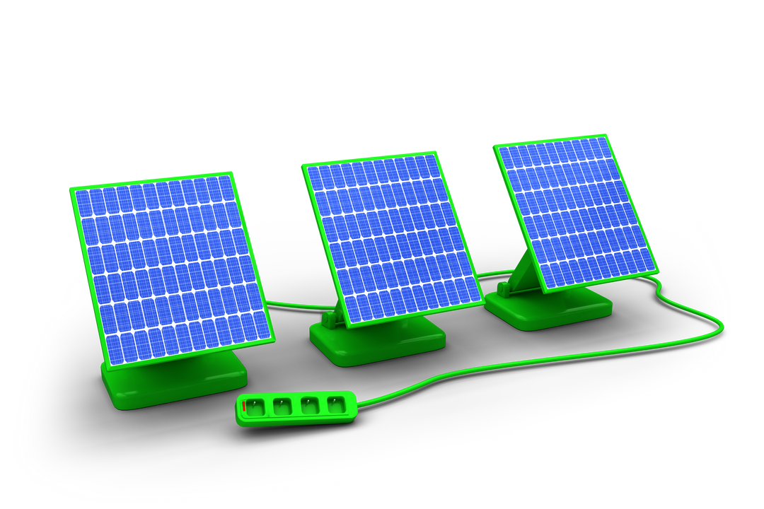 Transparent Illustration of Photovoltaic Panels with Wiring - Download Free Stock Images Pikwizard.com