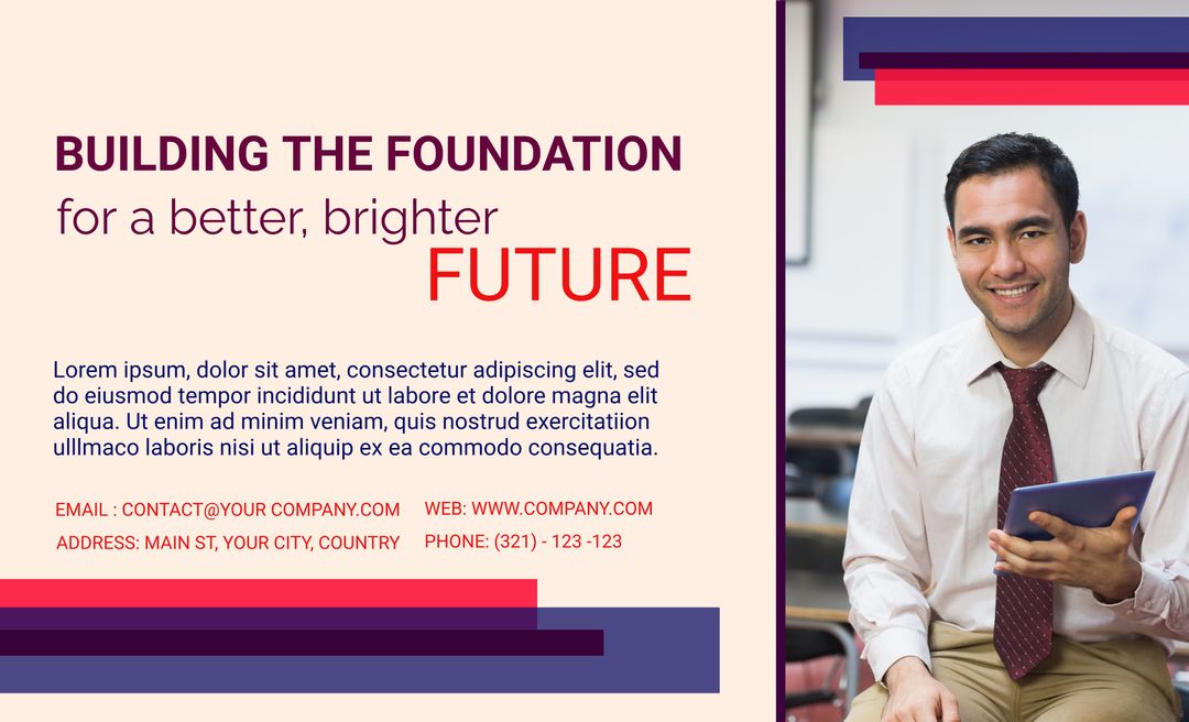 Corporate Vision and Leadership Concept with Businessman