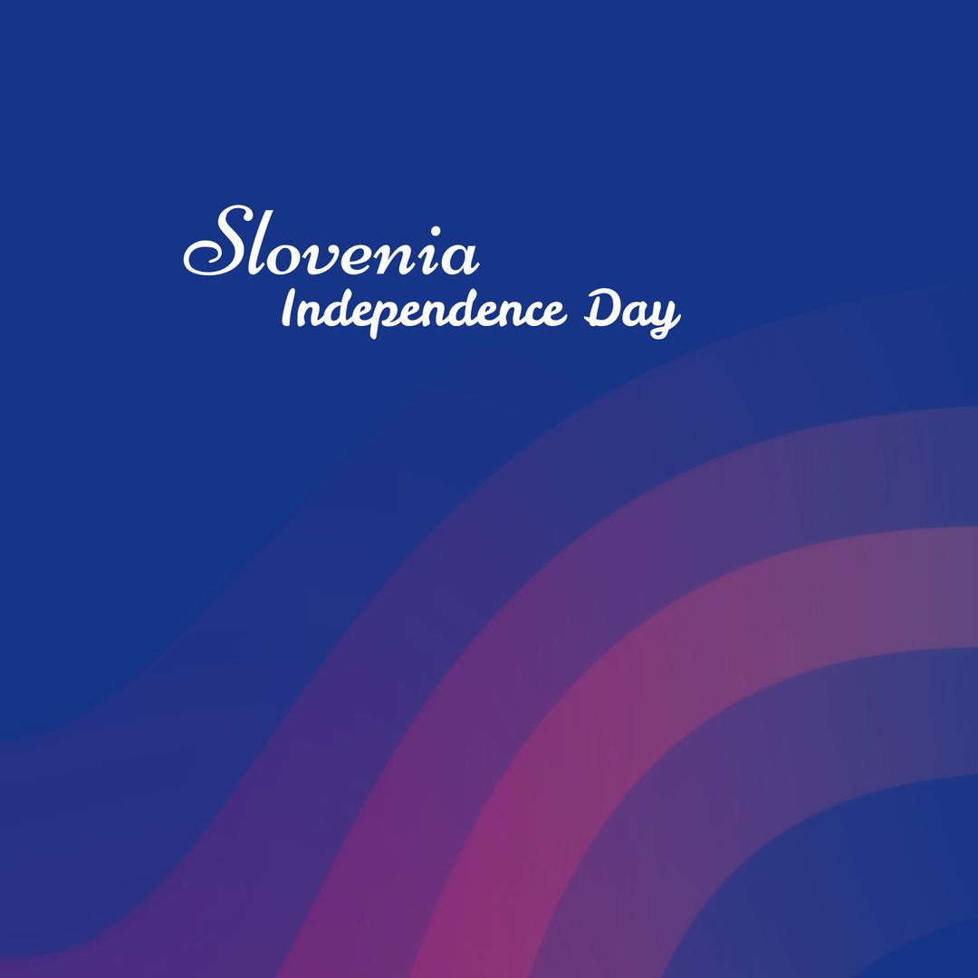 Slovenia Independence Day Celebratory Card with Blue Background - Download Free Stock Templates Pikwizard.com