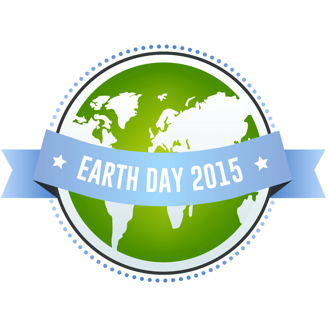 Earth Day 2015 Transparent Globe Illustration with Banner