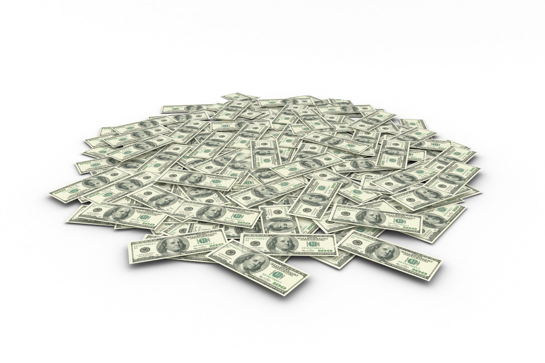 Pile of Dollar Bills on Transparent Background Isolated Image - Download Free Stock Images Pikwizard.com