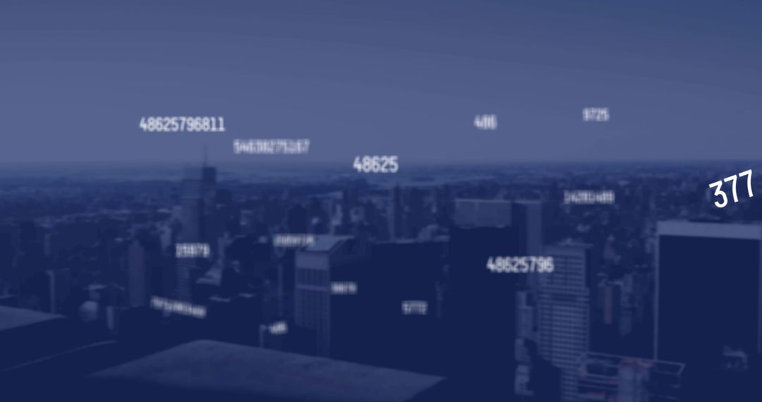 Digital Network and Data flow Over Metropolis Skyline