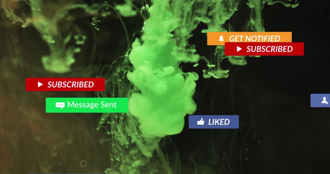 Social Media Icons and Notifications on Abstract Background