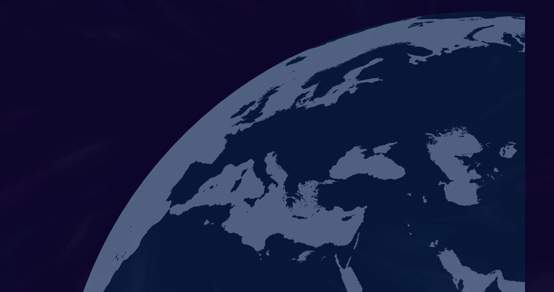 Earth from Space in Dark Blue Tones