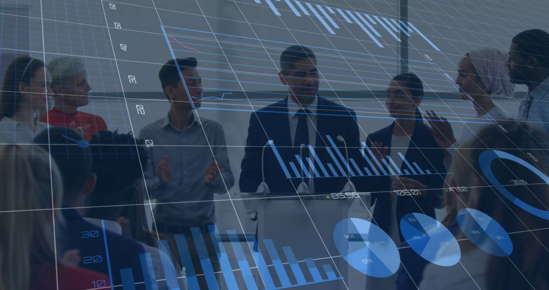 Business Team Analyzing Data for Global Solutions