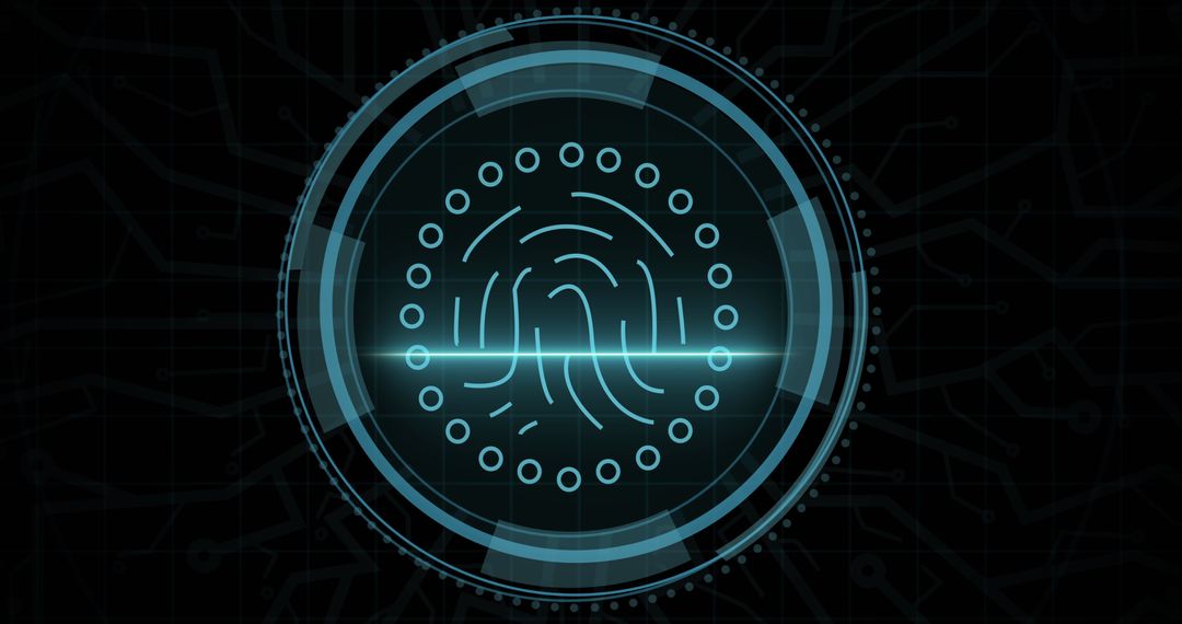 Digital Biometric Fingerprint Interface Conceptual Art