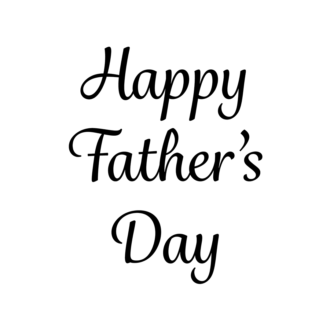 Happy Father's Day Text for Transparent Background Design