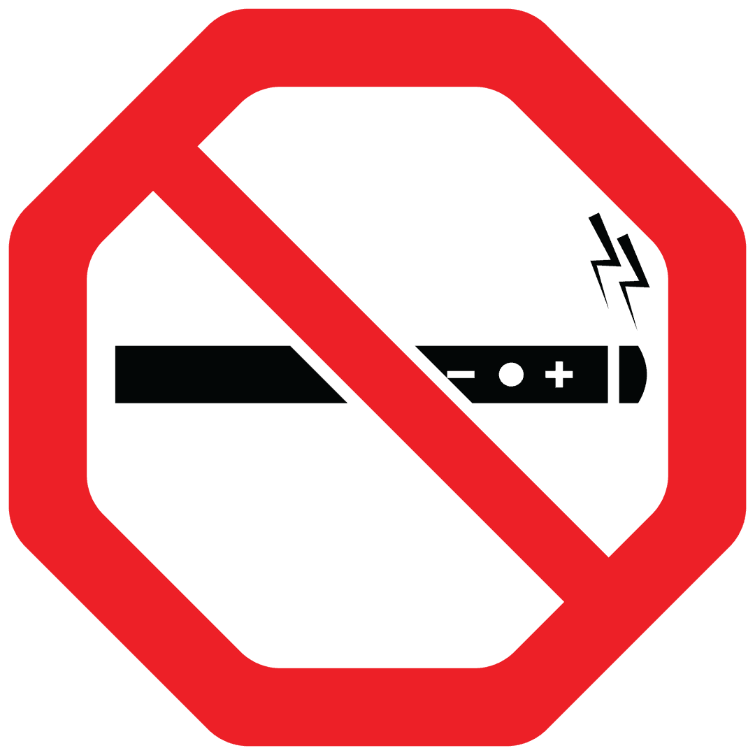 No Smoking Symbol on Transparent Background with Copy Space