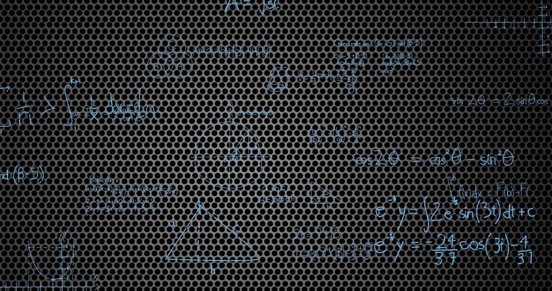 Mathematical Equations Abstract Honeycomb Background