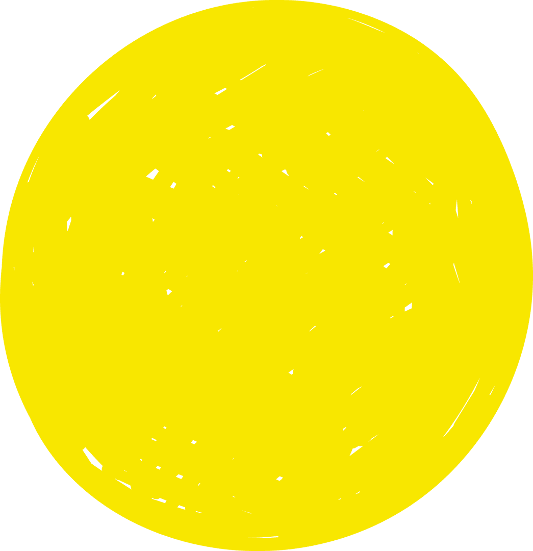 Abstract Yellow Circular Shape on Transparent Background