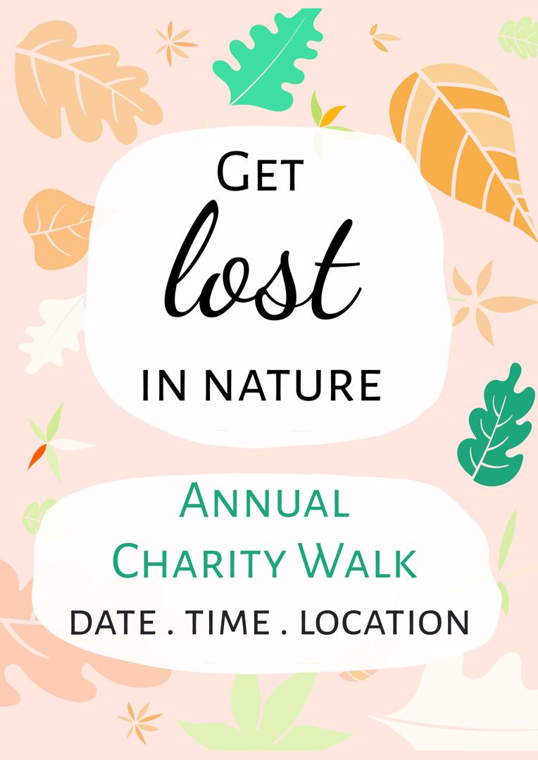 Nature Inspired Charity Walk Event Poster