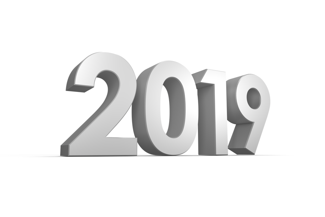 Gray Transparent 2019 in 3D Style for Creative Yearly Designs - Download Free Stock Images Pikwizard.com