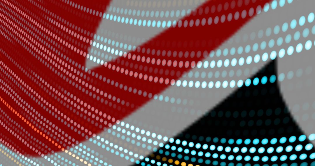 Abstract Digital Layers with Blue Dot Patterns