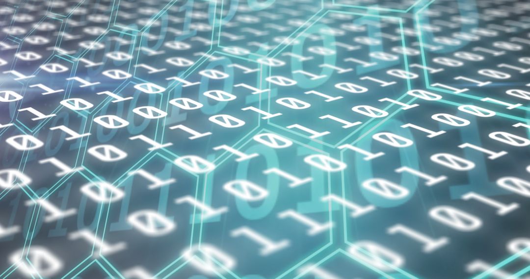 Binary Code and Hexagonal Network Digital Data Interface - Free Images, Stock Photos and Pictures on Pikwizard.com