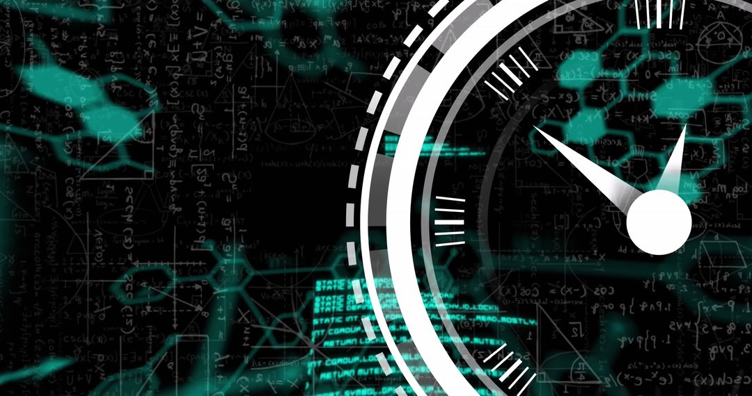 Abstract Clock Overlapping Scientific Data Background
