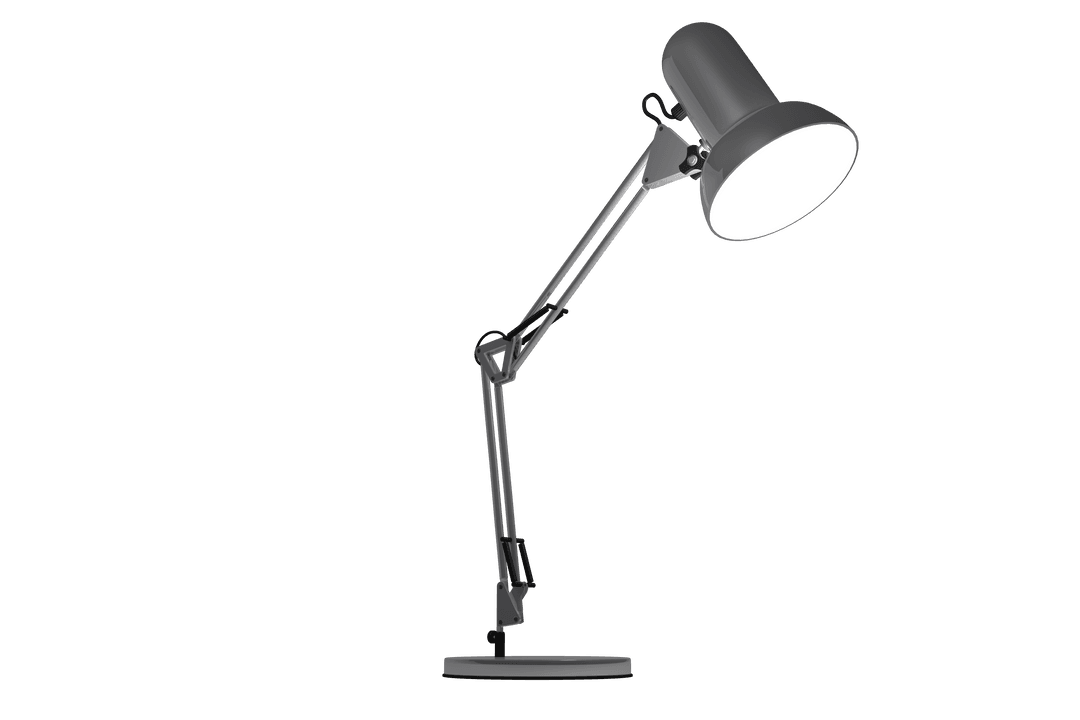Sleek Modern Desk Lamp on Transparent Background
