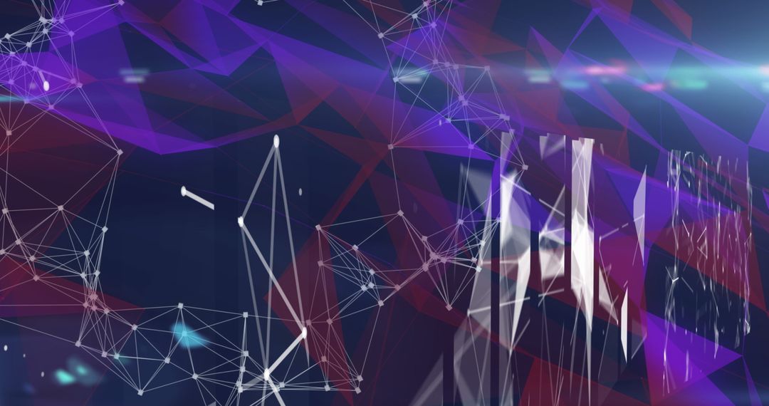 Abstract Network Connections in Digital Background