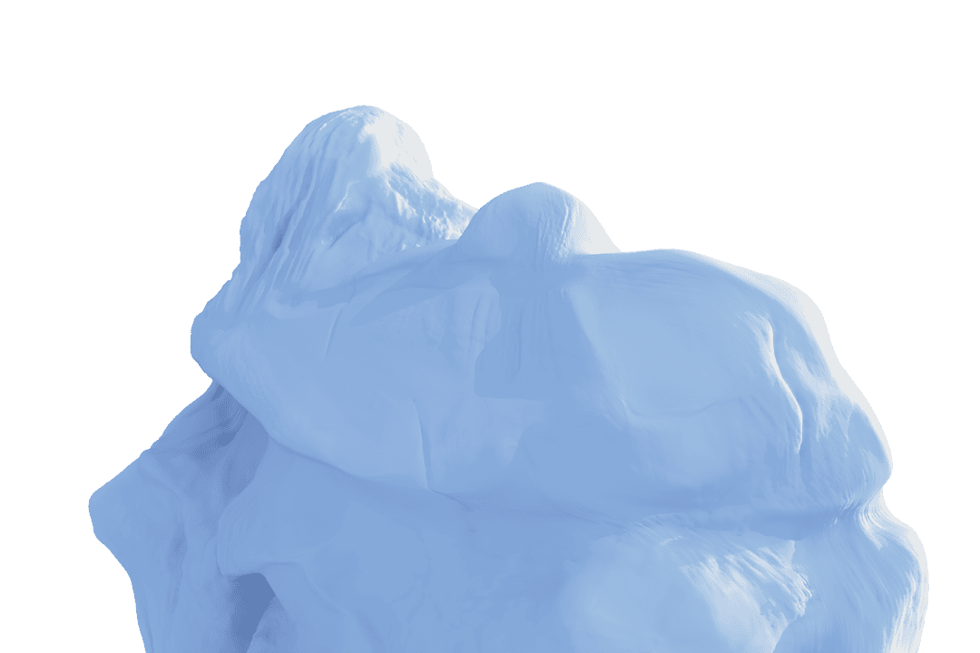 Transparent Blue Iceberg Rock Formation Abstract