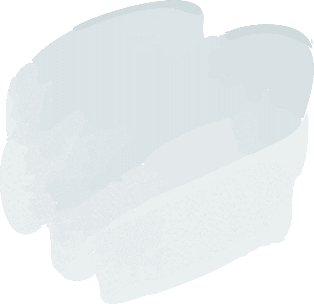 Abstract Gray-Blue Brush Stroke on Transparent Background