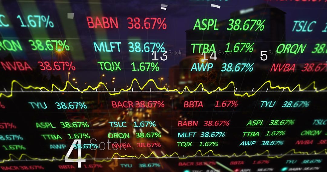 Global Stock Market Interface with Financial Data Display