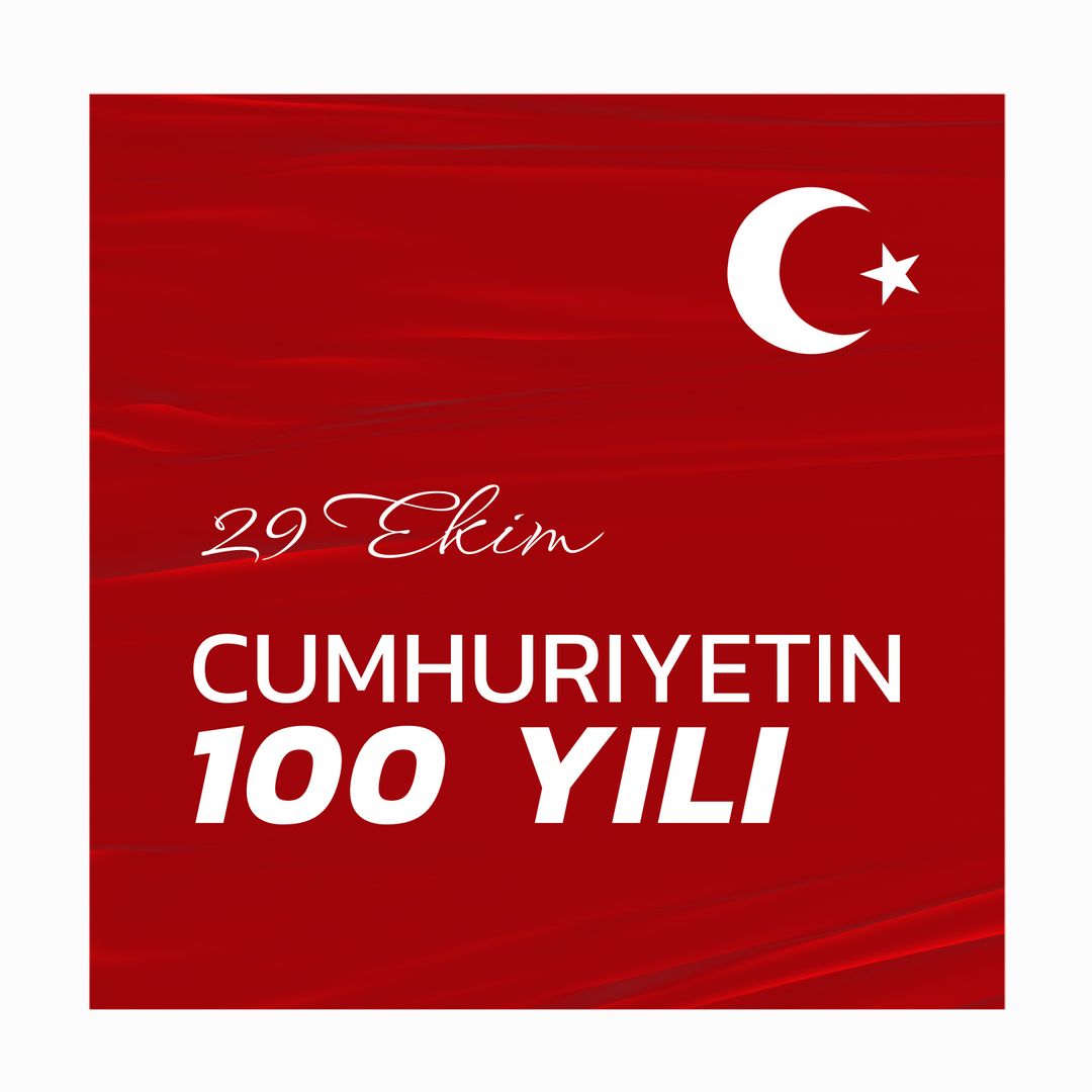 Turkish Republic Day 100th Anniversary Celebration Banner - Download Free Stock Templates Pikwizard.com