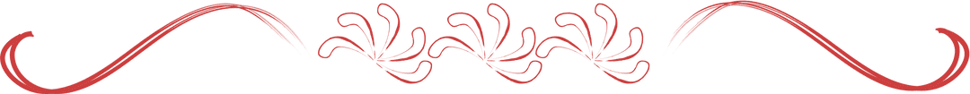 Elegant Red Swirl Motif on Transparent Background
