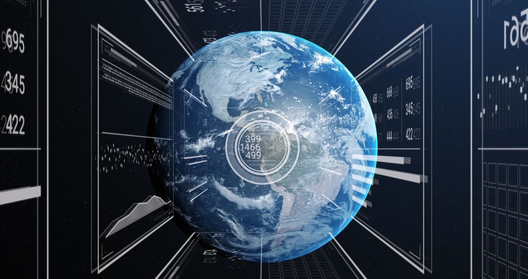 Globalization and Technology Concept with Digital Interface