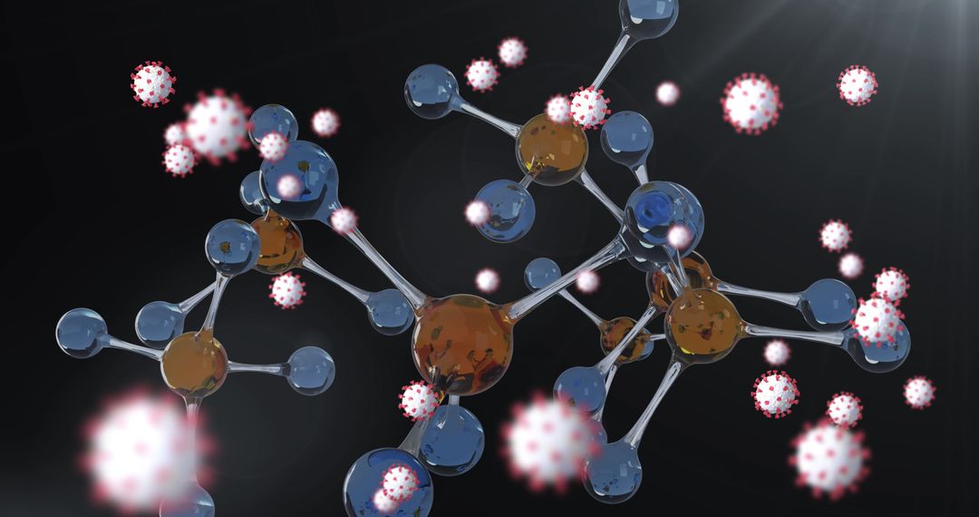 Visual Representation of Virus Interaction with Molecules