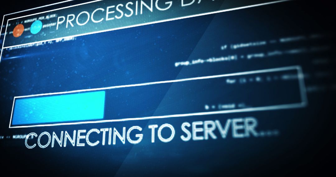 Digital Interface Displaying Data Processing and Server Connection - Free Images, Stock Photos and Pictures on Pikwizard.com