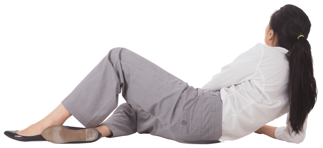 Transparent Background Relaxed Businesswoman Posing