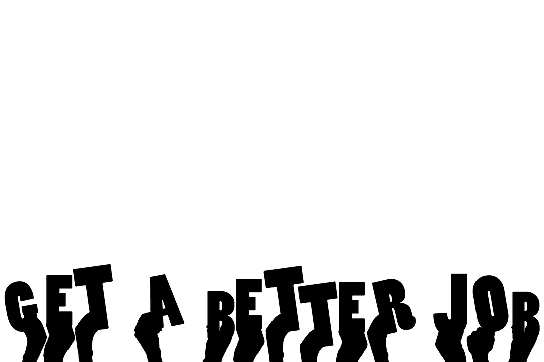 Creative Job Seekers Hands with Motivational Message Transparent Background