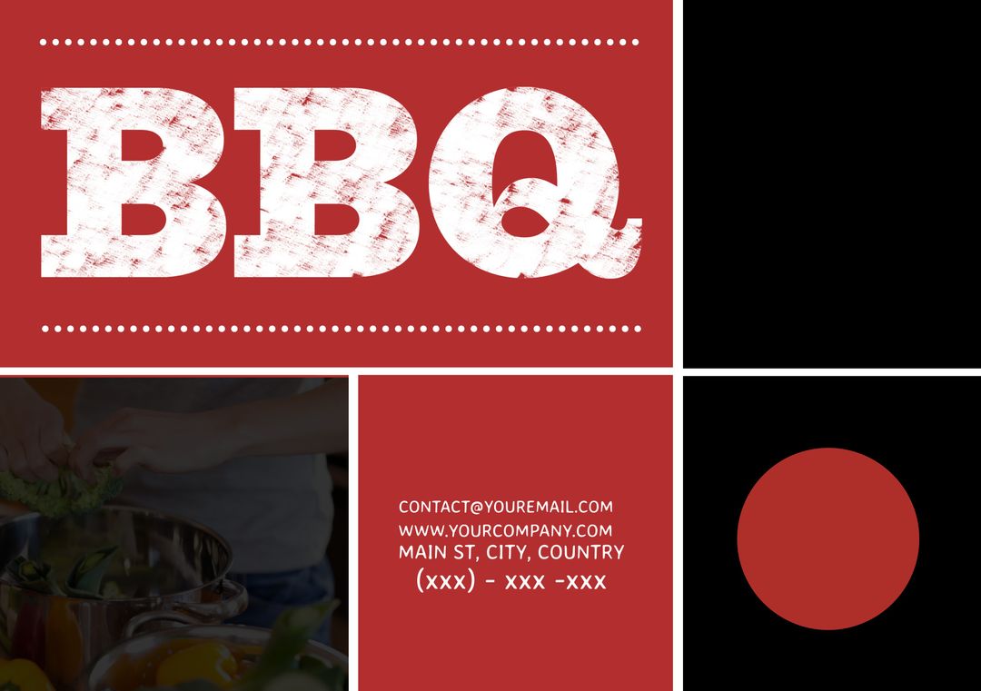 Bold BBQ Event Flyer with Rustic Background Design