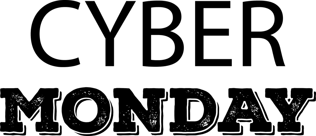 Minimalistic Transparent Cyber Monday Sale Sign Design